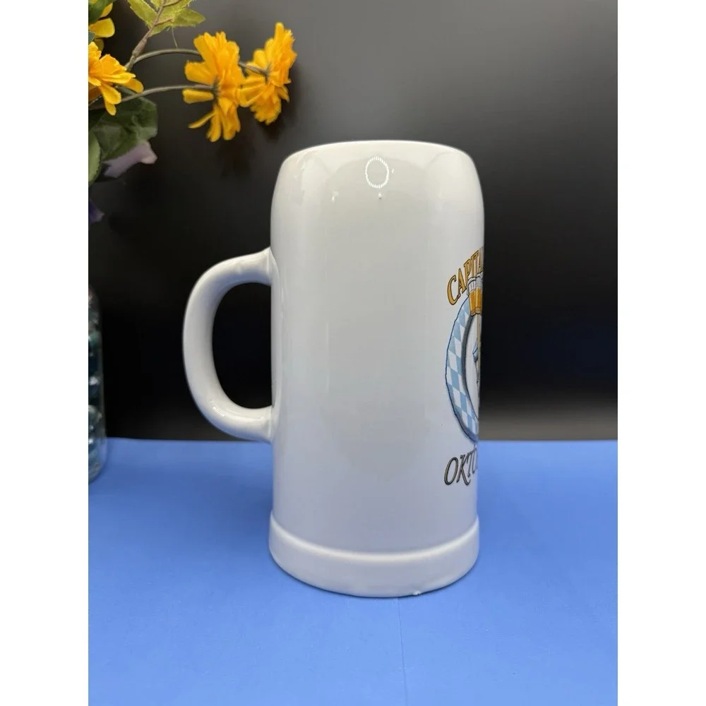 Capital Ale House Oktoberfest Ceramic Beer Stein Mug 1 Liter- Blonde Girl Design